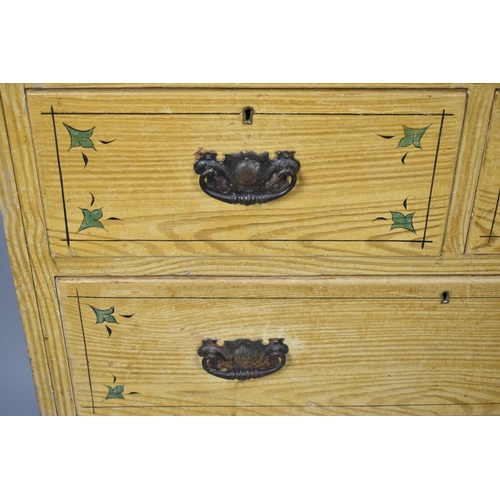 138 - A Late Victorian/Edwardian Scumble Glazed Pine Chest of Two Short and Two Long Drawers, 90cm Wide