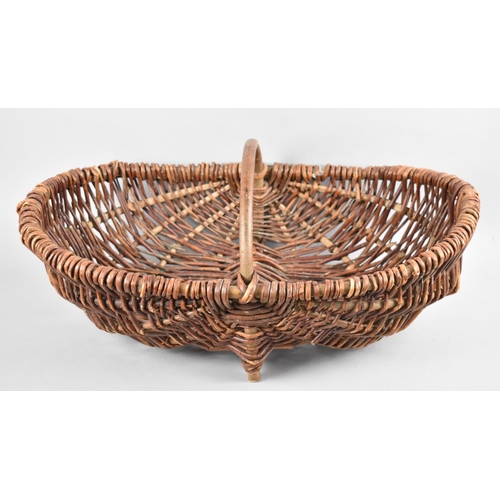 143 - A French Woven Flower Trug, 56cm Wide