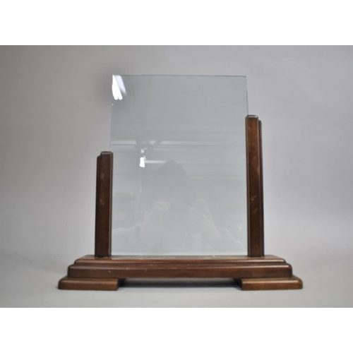 146 - An Art Deco Wood and Glass Photo Frame, 31cm wide