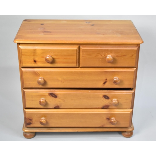 147 - A Modern Pine Chest of Two Short and Three Long Drawers, 74cm wide