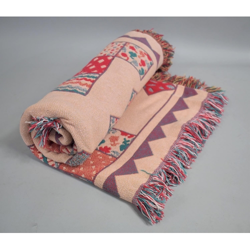 162 - A Patterned Woollen Welsh Blanket, 180x130cm Overall