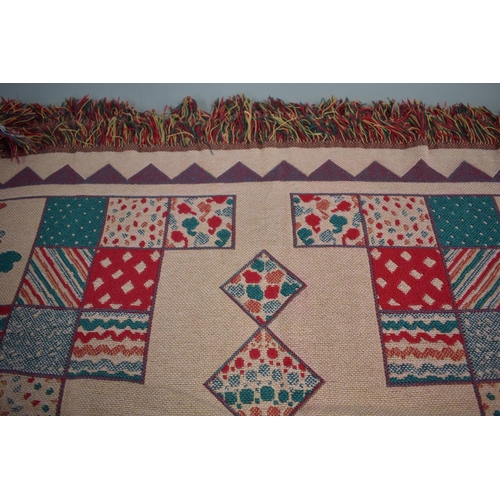 162 - A Patterned Woollen Welsh Blanket, 180x130cm Overall