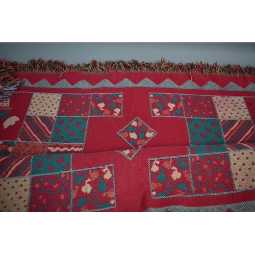 162 - A Patterned Woollen Welsh Blanket, 180x130cm Overall