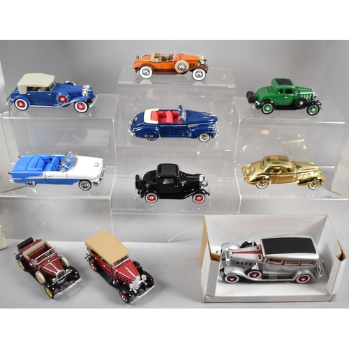 182 - A Collection of Modern Vintage Car Models, all with Boxes