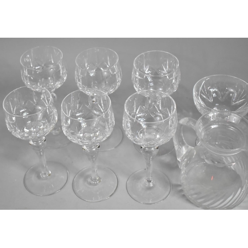 188 - A Collection of Various Good Quality Glasswares to comprise Set of Six Cut Glass Wines, Five Cut Gla... 