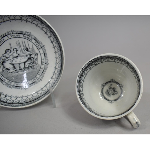 325 - A 19th Century Transfer Printed Cabinet Cup and Saucer, 