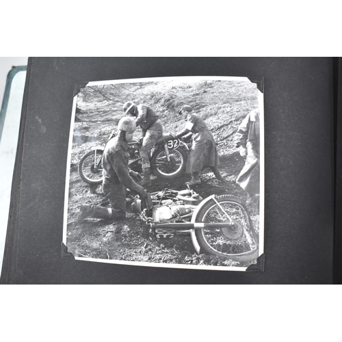 41 - A Very Interesting Mid 20th Century Album of Monochromed Original Photographs Detailing Motorcycles ... 