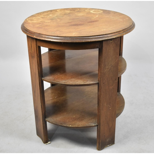 483 - A Mid 20th Century Circular Three Tier Occasional Table, 54cm wide