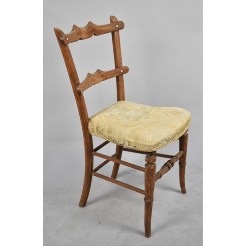 485 - A Single Edwardian Ladder Back Bedroom Chair