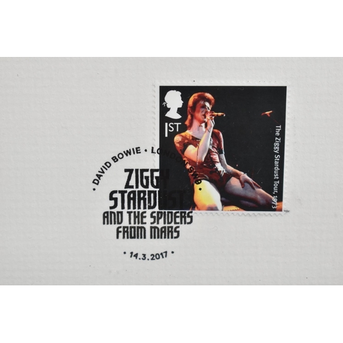 151 - A Framed Limited Edition David Bowie Ziggy Stardust Tour 1973 Stamp, 43cm Square