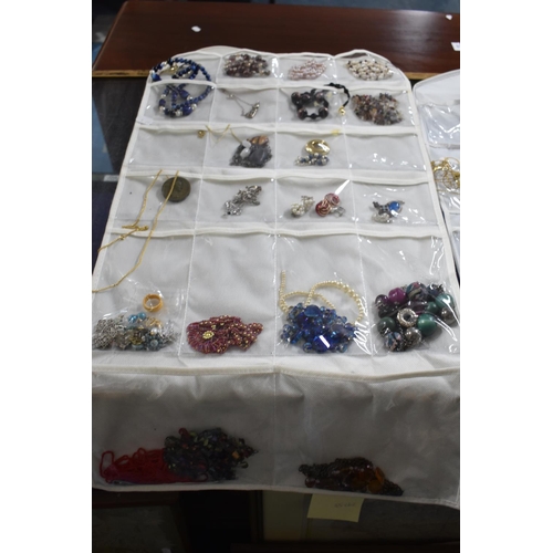 169 - Four Hangers Containing Large Quantity of Costume Jewellery