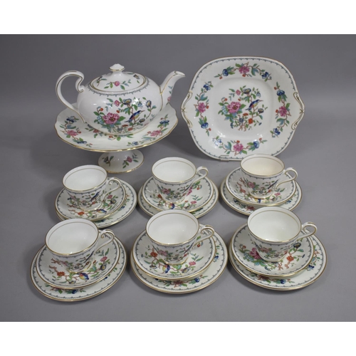 236 - A Collection of Aynsley Pembroke Teawares to Comprise Teapot, Six Cups, Six Saucers, Six Side Plates... 