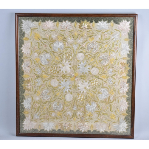 237 - A Framed Silk Embroidery, 59x62cm