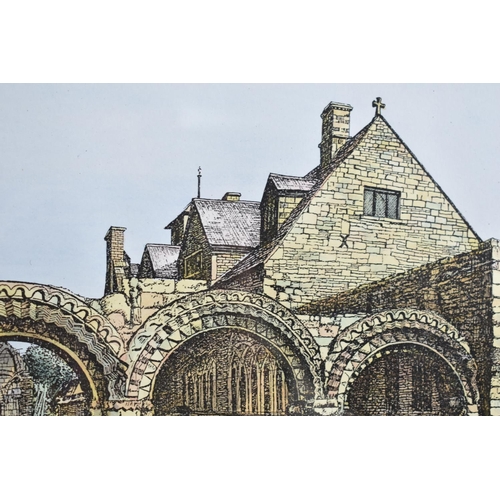 247 - A Framed Limited Print, Wenlock Priory, 14/50, Signed M Wheeldon, 29x20cm