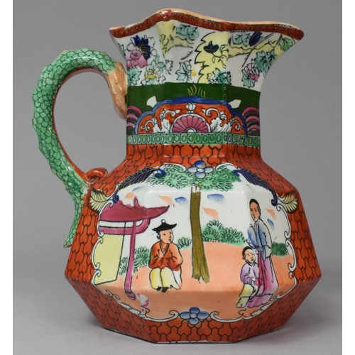 334 - A Mason's Snake Handled Jug