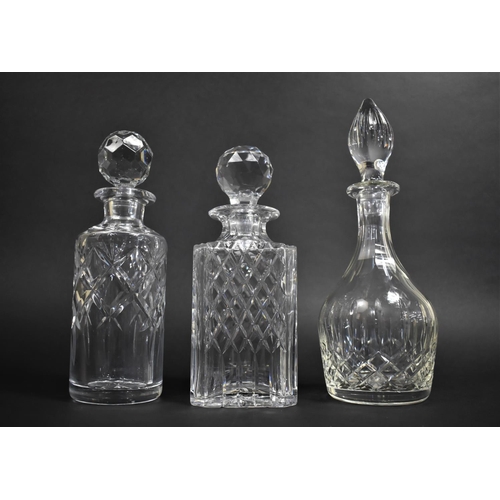 353 - Three Cut Glass Decanters