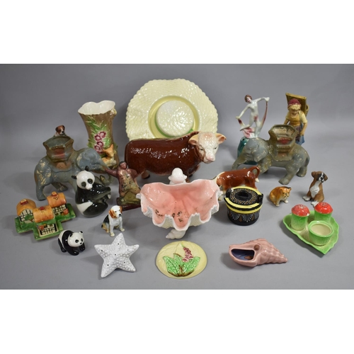 431 - A Collection of Various Figural and Animal Ornaments, to Include Beswick Panda Cub, Cruet Set, Boate... 