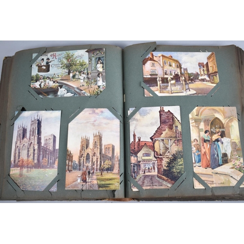 51 - A Late 19th/Early 20th Century Postcard Album Containing Various Postcards, Greetings Cards etc