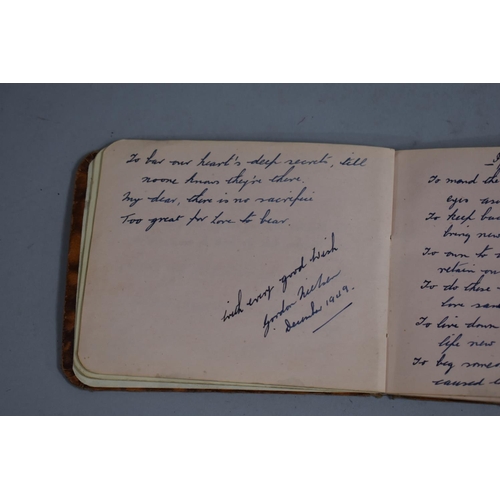 52 - A Mid 20th Century Autograph Album Dated 1946 Containing Mottos, Sketches, Billy Wright (England and... 