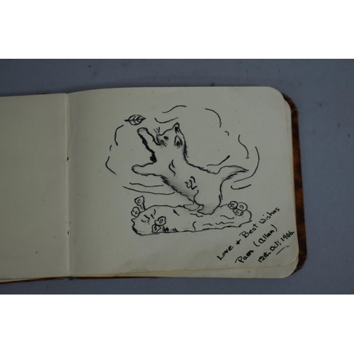 52 - A Mid 20th Century Autograph Album Dated 1946 Containing Mottos, Sketches, Billy Wright (England and... 