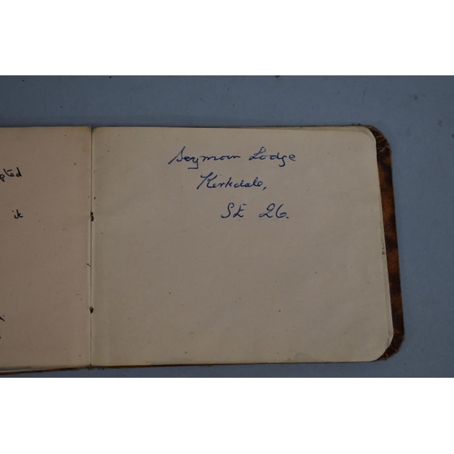 52 - A Mid 20th Century Autograph Album Dated 1946 Containing Mottos, Sketches, Billy Wright (England and... 