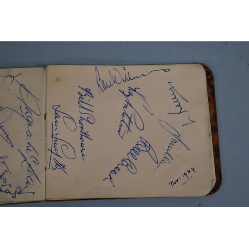 52 - A Mid 20th Century Autograph Album Dated 1946 Containing Mottos, Sketches, Billy Wright (England and... 