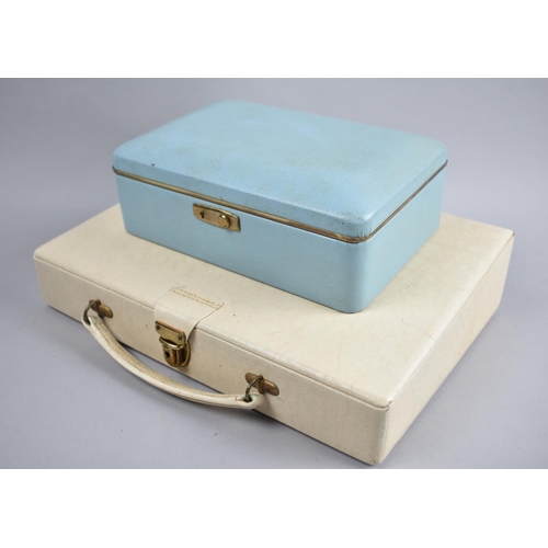 64 - A 1950's Jewellery Box and Fitted Letter Box