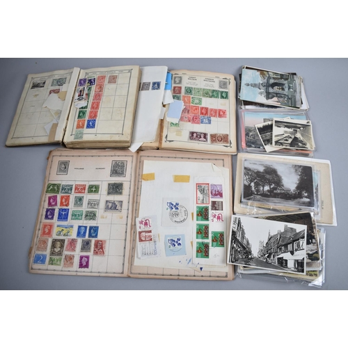 65 - A Collection of Various Loose Postcards, Greeting Cards, Stamp Albums etc