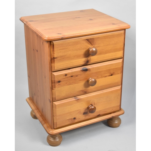 68 - A Modern Three Drawer Bedside Chest, 44cm wide