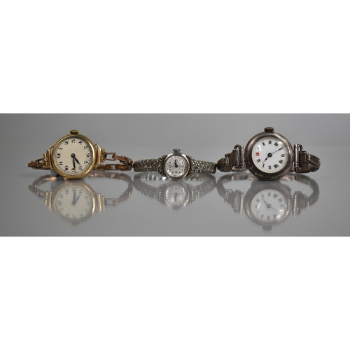 11 - A Collection of Three Early/Mid 20th Century Ladies Wrist Watches to include a 9ct Gold Cased Exampl... 