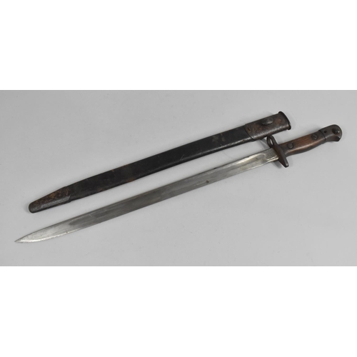 108 - A WWI Period Remington Bayonet with Wooden Handle, the Blade Stamped and Dated 1907