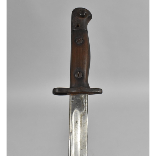 108 - A WWI Period Remington Bayonet with Wooden Handle, the Blade Stamped and Dated 1907