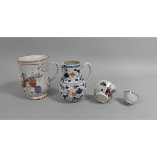 206 - A Collection of Various 18th Century Chinese Porcelain to comprise Export Tankard in the Mandarin Pa... 