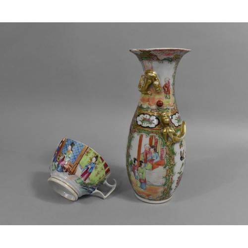 207 - A 19th Century Chinese Porcelain Famille Rose Export Vase of Baluster Form having Flared Neck with A... 