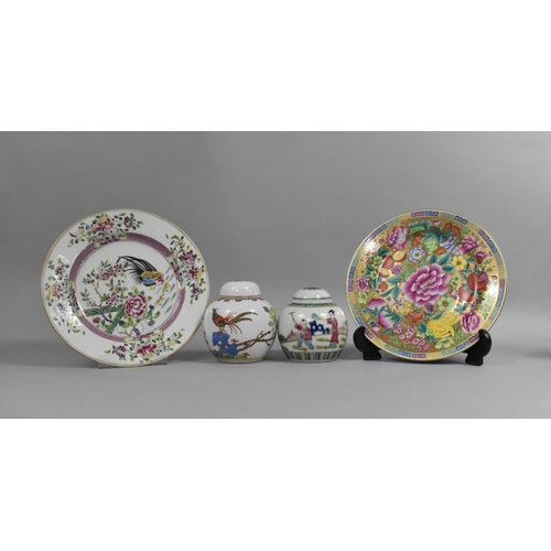 208 - A Collection of Various 20th Century Chinese Porcelain to comprise Two Lidded Ginger Jars and Two De... 