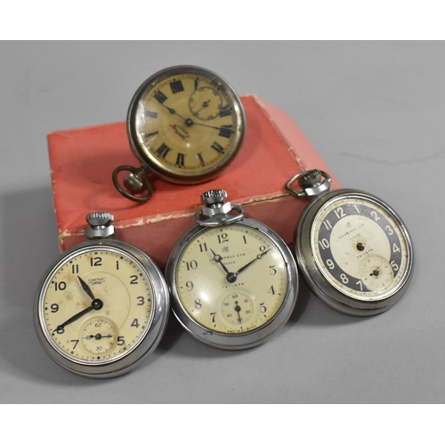 23 - A Collection of Four Vintage Pocket Watches, all in Need of Attention