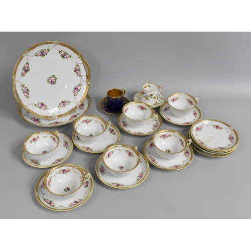 277 - A Part Noritake Floral Swag and Gilt Trim Decorated Tea Set together with a Crown Devon Coffee Can a... 