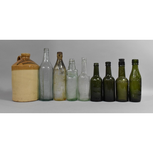 286 - A Collection of Various Glass Brewers Bottles, Milk Bottles and a Stoneware Brewers Jar for Hopkins,... 