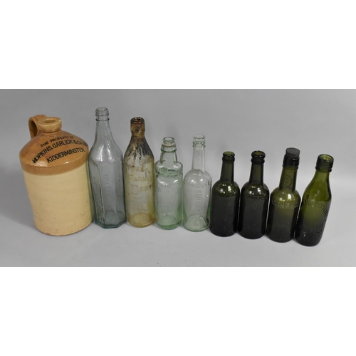 286 - A Collection of Various Glass Brewers Bottles, Milk Bottles and a Stoneware Brewers Jar for Hopkins,... 