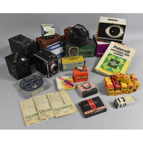 289 - A Collection of Various Vintage and Later Camera Items to comprise Boxed Camera, Accessories, Film E... 