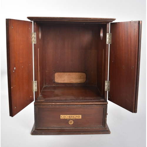 6 - An Edwardian Mahogany Case for a BBC Gecophone, 30cm wide and 42cm high