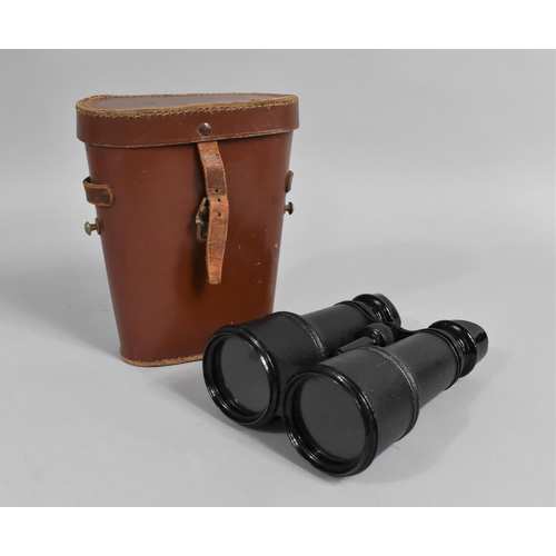 79 - A Pair of Leather Cased Binoculars