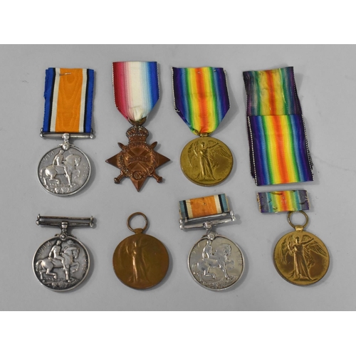 81 - A Collection of WWI Medals Awarded 202277 PTE G Troth, 41513 PTE J Gibb, P.S. FUS, 44680 PTE B Stidw... 