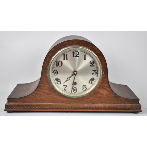 107 - A Mid 20th century Oak Westminster Chime Mantel Clock