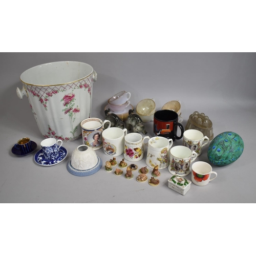 179 - A Collection of Various Ceramics to Comprise Late 19th Century Pail, Various Commemorative Mugs, Wed... 