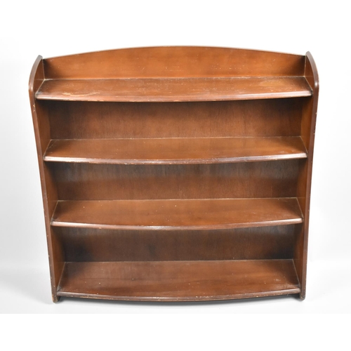 70 - A Mid 20th Century Four Shelf Galleried Bookcase, 91cms Wide