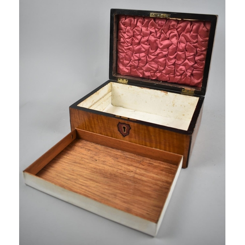 12 - A Late Victorian/Edwardian Ladies Work Box with Inner Removable Tray