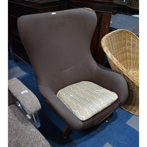 423 - A 1970's Fibreglass Swivel Chair for Complete Reupholstery