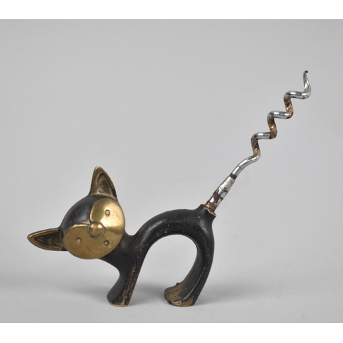 62 - A Mid 20th Century English Made Bronze Novelty Cat Corkscrew in the manner of Walter Bosse/Herta Bal... 