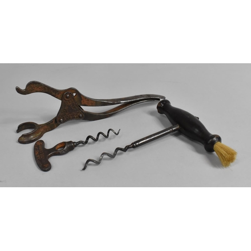 90 - A Collection of Two Vintage Corkscrews Together with a Lund Patent Lever Corkscrew